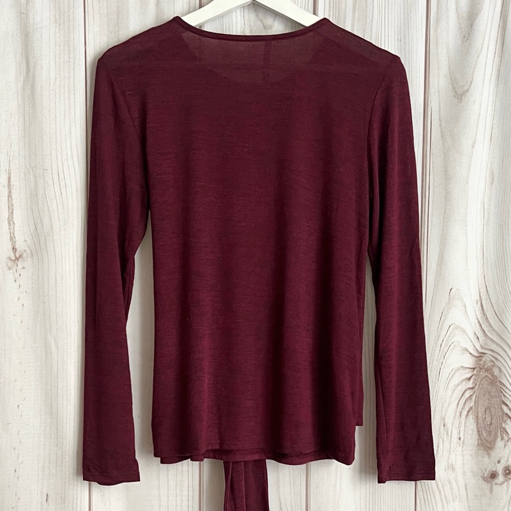 Burgundy Knotted Top - Picture 5 of 5